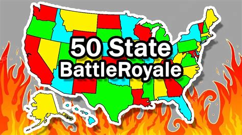 US STATE BATTLE ROYALE. . Us state battle royale map
